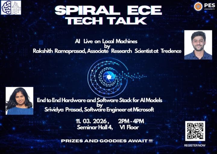 Official SPIRAL ECE Tech Talk event poster.